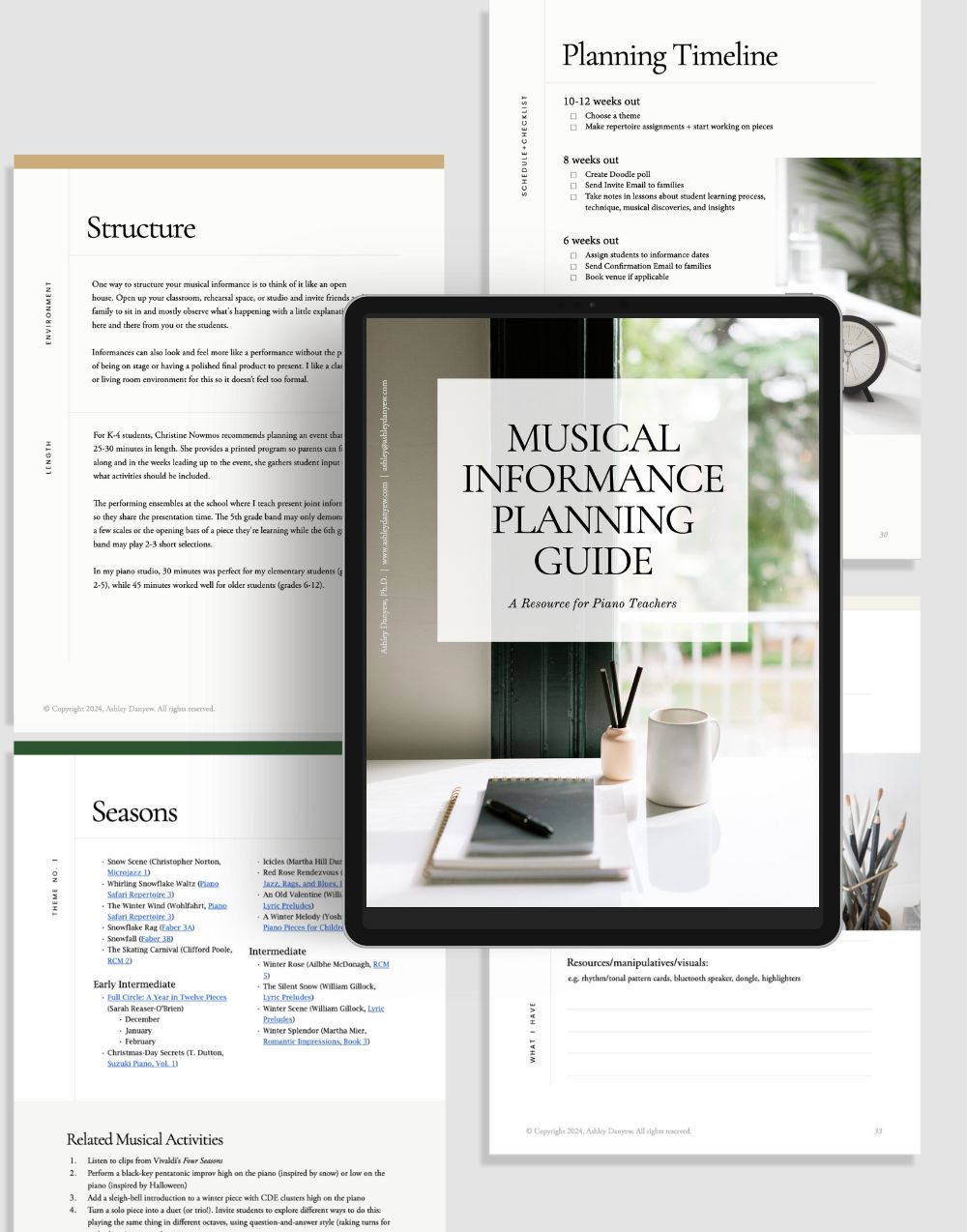 Musical Informance Planning Guide for Piano Teachers by Ashley Danyew